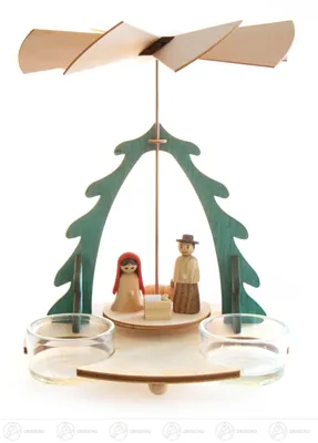Produktbild von Ersatzteile & Bastelbedarf Bastelsatz Pyramide mit Krippefiguren Breite x Höhe x Tiefe 14 cmx18 cmx14 cm NEU
