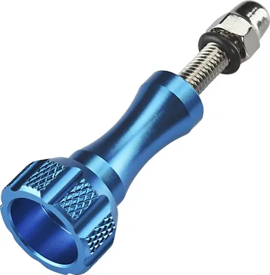 Produktbild von Mantona Schraubenset und Schlüssel (kompatibel mit GoPro Hero 11 10 9 8 7 6 5 4 3+, Session und andere kompatible Action Cams, hochfestes, eloxiertes Aluminium) alu blau