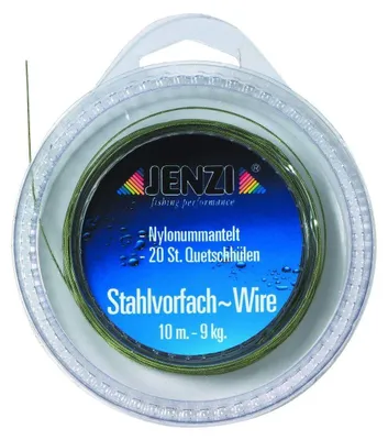 Stahlfach 10 m Spule, 15 kg Tragkraft, grün, mit Klemmhülsen