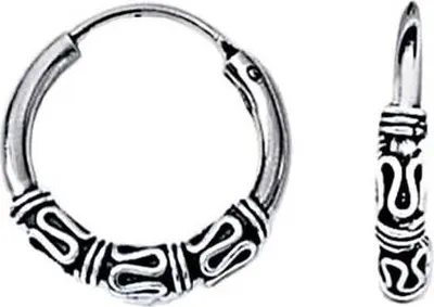 Produktbild von 925 Silber Paar Ohrringe Keltische Creole Gothic Celtic Ohrpiercing 16mm 5042