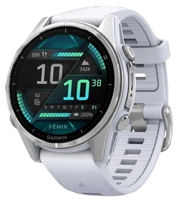 Immagine prodotto di Garmin Fenix 8 3.3 cm 1.3 pollici AMOLED 43 mm Digitale 416 x 416 Pixel Touch screen Bianco WiFi GPS satellitare