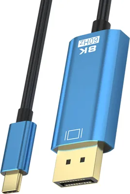 Image de Câble Type C vers DisplayPort 1.4 8K/60Hz HDR 1.8M pour ordinateur portable, téléphone et moniteur