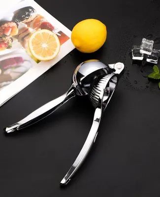 Obrázok produktu pre Ručný lis na citrusy – Ručný lis na citrusy – Ručná odšťavovačka na citrusy – Kovový lis na citrusy – Lis na limetky do koktailov – Ručný lis na citrusy s nerezovým strúhadlom