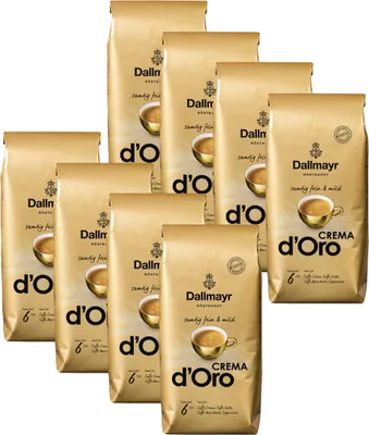 Obrázok produktu pre Dallmayr Kaffee Crema d Oro Ganze Bohnen samtig fein 1000g 8er Pack