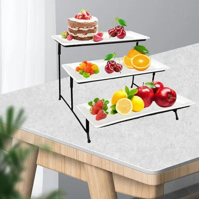 Produktbild von Tablettständer, Tellerpräsentation, Tellerhalter, Küchen Cupcake Organizer, Rechteck