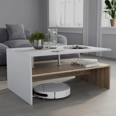 Produktbild von Vicco Couchtisch Amato, 90 x 52.6 cm, Weiß/Sonoma/Sonoma