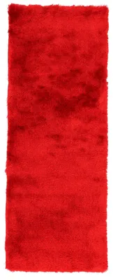 Produktbild von Hochflorteppich Breeze Läufer Rot 80x350 cm | Moderner Teppich für Wohn- und Schlafzimmer