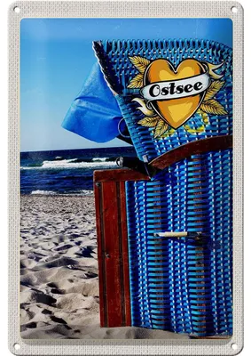 Produktbild von Blechschild Reise 20x30cm Ostsee blau Küste Strand