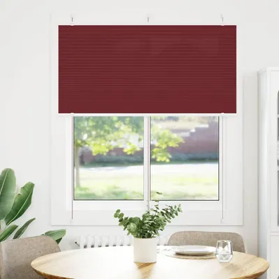 Image de vidaXL Plissé Bordeaux rouge 115x100 cm Largeur du tissu 114,4 cm Polyester
