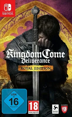 Cover art for the video game Kingdom Come Deliverance: Royal Edition for Nintendo Switch.