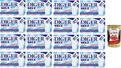 Produktbild von 16x Diger Selz: Brauseantacida-Pulver, klassischer Geschmack+ Italian Gourmet polpa 400g
