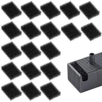 Image de 20 filtres de remplacement pour fontaine d'eau pour animaux de compagnie, éponges de 40x30x10 mm
