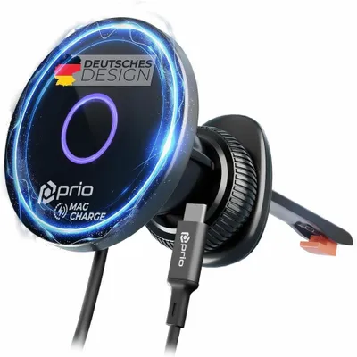 Produktbild von prio 15W Wireless Car Charger MAG (USB C) black
