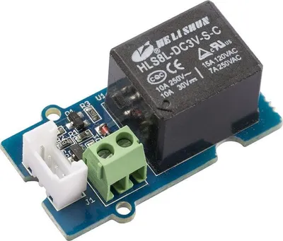 Produktbild von Grove Relais Modul mit 5A 250V AC Schaltleistung und 10A Spitzenstrom