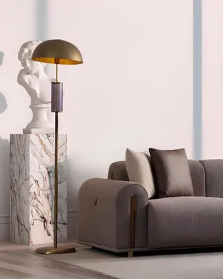 Produktbild von Graue Wohnzimmer Sitzgarnitur Moderner Viersitzer Edler 3-Sitzer Sessel