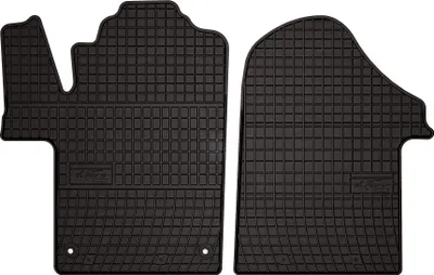 Image de Tapis de sol voiture en caoutchouc pour Mercedes Vito W447 (2014-, utilitaire, 1ère rangée) Noir, lot de 2 pièces, fixations