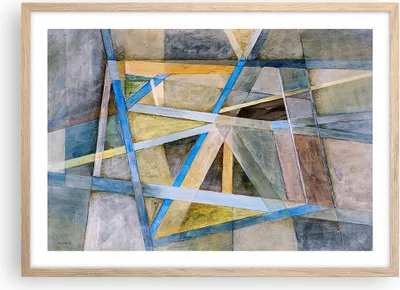 Produktbild von Gerahmtes Poster - Rahmen in heller Eiche - Abstraktion modern - 70x50 cm - Wand Bild - Wanddeko - Wandbilder - Wandposter - Bilderrahmen - Bilder - Kunstdruck - Wandbild - P2NAA70x50-3681