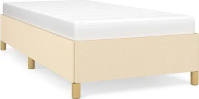Produktbild von vidaXL Bettgestell ohne Matratze Creme 100x200 cm Stoff