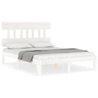 Obrázok produktu pre vidaXL Posteľ z masívu bez matraca biela 140x200 cm borovicové drevo