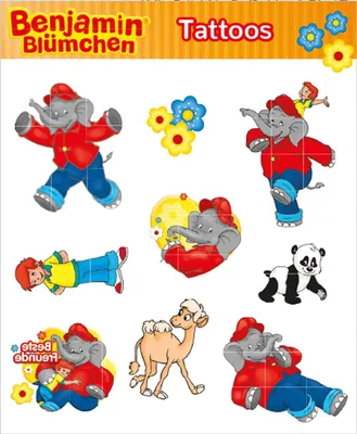 Produktbild von Benjamin Blümchen Tattoo Bogen