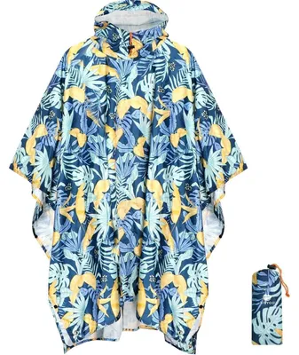 Produktbild von Regenponcho wasserdicht atmungsaktiv faltbar Ripstop Einheitsgröße 220x140cm