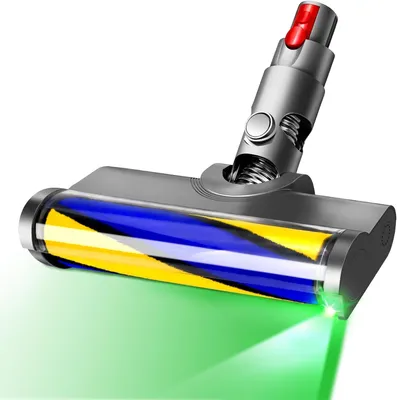 Produktbild von Weicher Rollbürstenkopf für Dyson V12 Detect Slim / V10 Slim Zubehör, schnurlose Reiniger, Hartholzboden mit grünem Staublicht