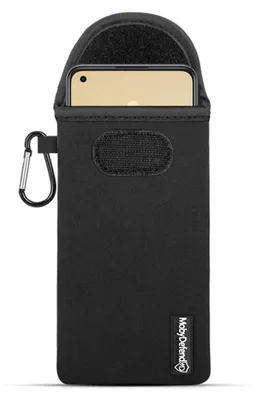 Produktbild von MobyDefend Hülle für Oppo Reno8 T - Neopren Handytasche mit Karabiner für die Gürtelschlaufe - Schwarz