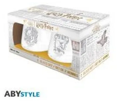 Produktbild von HARRY POTTER 2 Glass Set Ravenclaw & Hufflepuff