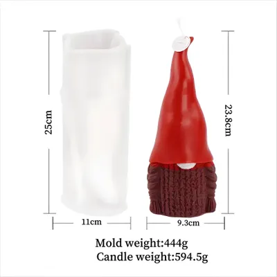 Productafbeelding van Siliconen vorm voor kaarsen of zeep, kerstthema, 250 x 110 mm, 444 g