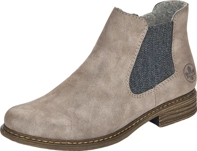 Productafbeelding van Rieker dames enkellaarsjes, Chelsea model, met warme voering, artikelnummer Z2194-40, maat: 41 EU, kleur: grijs