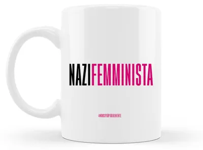 Tasse Nazifemministisch, 0,3 l, Keramik, Buchstabenmotiv