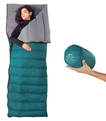 Image de Sac de couchage en duvet léger, idéal pour le camping et la randonnée