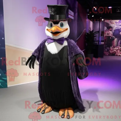 Produktbild von Pinguin-Maskottchen-Kostüm REDBROKOLY mit Abendkleid und Hut