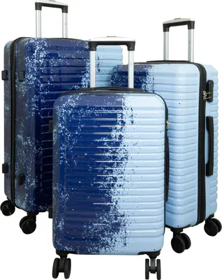 Produktbild von Hartschalen Trolley Set mit tollem Farbdesign Sierra Hellblau-Dunkelblau Gr. M, L und XL