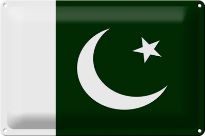 Produktbild von Blechschild Flagge Pakistan 30x20cm Flag of Pakistan