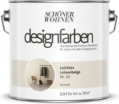 Produktbild von Schöner Wohnen Designfarbe Leichtes Leinenbeige 2,5 Liter