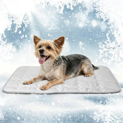 Imagen del producto de Cama refrescante para perros y gatos - 75 x 55 cm - Gris