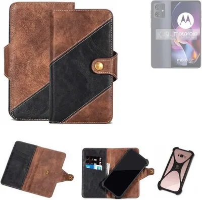 Produktbild von K-S-Trade Handyhülle Schutzhülle Bookstyle Case kompatibel mit Motorola Moto G54 5G Power Edition Klapphülle Cover Hülle Schutztasche 1x