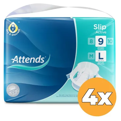 Productafbeelding van 4x Attends Slip Active 9 Maat L (28 stuks)