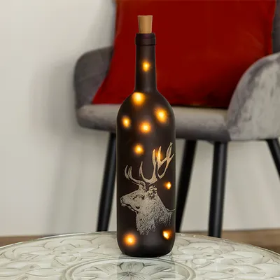 Produktbild von Glasflasche mit 10 warm weißen LEDs