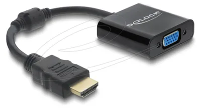 Produktbild von DeLOCK 61077, 0,15 m, HDMI Typ A (Standard), VGA (D-Sub), Männlich, Weiblich, Gerade