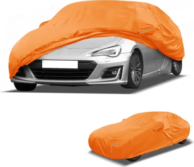 Image de Housse De Voiture šŠtanche Toutes Saisons Pour Automobile ExtšŠrieure Anti-Uv Soleil Pluie Protection Complššte ExtšŠrieure Pour Subaru Brz 210D-Pu Orange Avec Bandes RšŠflšŠchissantes