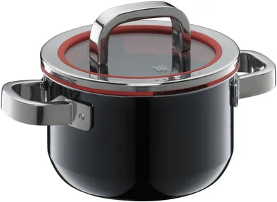 Produktbild von Fusiontec Funkční hrnec se skleněnou poklicí, 16 cm, černý
