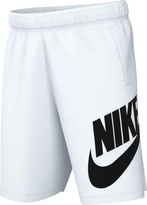 Immagine prodotto di Pantaloncini sportivi Nike Club Fleece in French Terry, per bambini più grandi, colore bianco/nero
