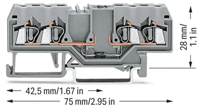 Produktbild von WAGO Diodenklemme 4-Leiter 280-815/281-411 100 Stk