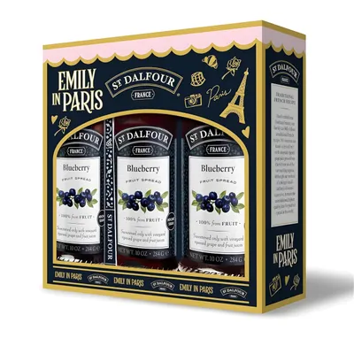 Productafbeelding van St Dalfour Emily in Paris Blueberry fruitspread, 284g, 3-pack, zonder toegevoegde suikers, 100% fruit