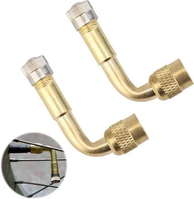 Obrázok produktu pre Sada 90° medených adaptérov na ventily pre autá, motocykle, bicykle a skútre