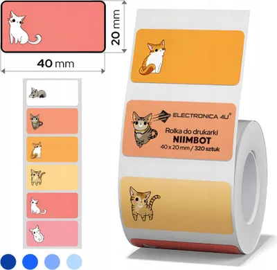 Produktbild von Selbstklebende Etiketten Thermosticker Niimbot B1 B4 B21 B21_Pro B3S B31 40x20