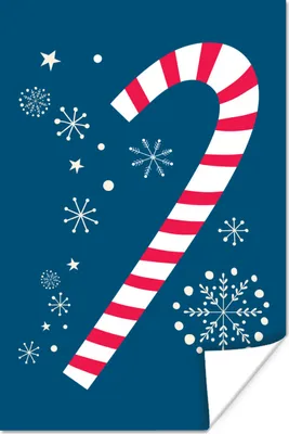 Produktbild von MuchoWow® Poster Feuerwerkskörper - Schneeflocke - Weihnachten - Schnee 60x90 cm - Wanddekoration