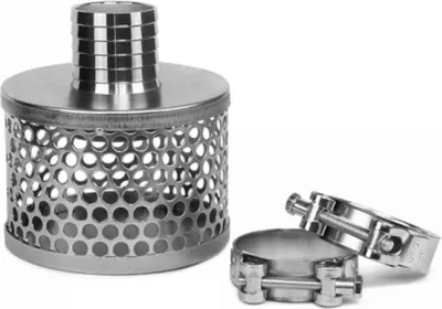 Produktbild von Bradas Saugkorb aus verzinktem Stahl mit 2 GBS-Klemmen 2"